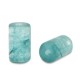 Tube natural stone bead 6x3mm Quartz Ocean Blue